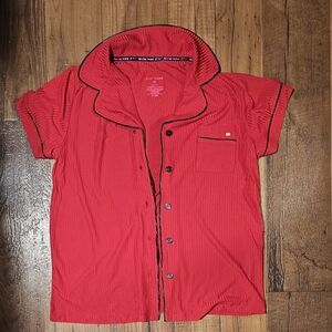 Betsey Johnson Red and Black Pajama Set